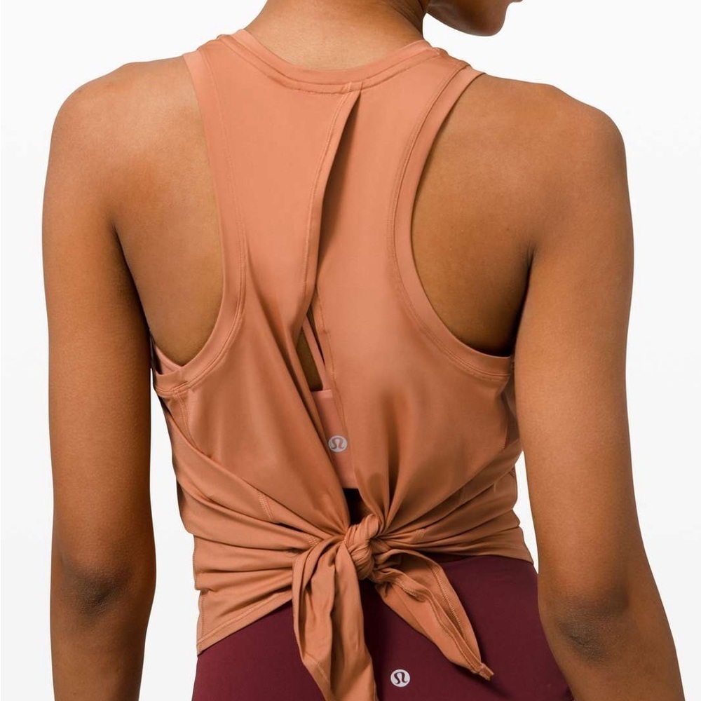 lululemon athletica Women's Brown Tie-Back Tank Top